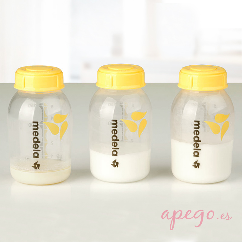 Botellas-biberón para leche materna de uso hospitalario
