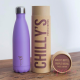 Botella Chilly's 500 ml lila pastel caja